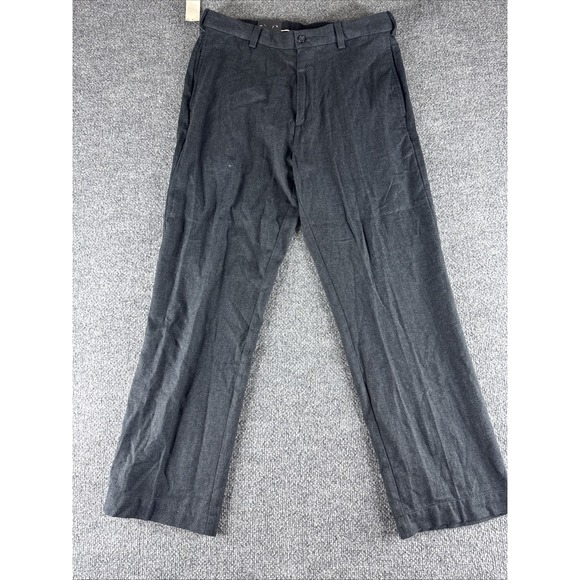 Roundtree & Yorke Other - Roundtree & Yorke Mens Flat Front Classic Pants Charcoal Gray Stretch 34x30 NWT